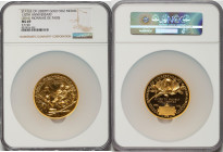 Republic gold "Statue of Liberty - 130th Anniversary" Medal (5 oz) 2016 MS69 NGC, Monnaie de Paris Mint. By Oscar Roty. 50mm, 155.5gm. Edge: 27/30. St...