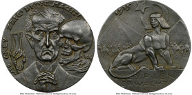 Wilhelm II iron "Awakening of Egypt" Medal 1915-Dated MS64 NGC, Kienast-166. 56mm. By Karl Goetz. SIR GREY ZEIGT DEINE MACHT! (Sir Grey, show your pow...
