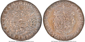 "Battle of Nieuport" bronze Medal 1600 AU58 Brown NGC, cf. Eimer-72 (31mm Unlisted), MI-175/172. 31mm. Plain edge. According to Medallic Illustrations...