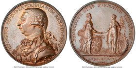 George III bronze "Great Britain & Ireland Union" Medal 1801 MS64 Brown NGC, BHM-524. 48mm. By C. H. Küchler. Struck following the establishment of th...