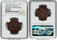 Middlesex. Masonic 1/2 Penny Token 1794 MS65 Brown NGC, D&H-372a. Edge: MASONIC TOKEN I SCETCH. HID09801242017 © 2024 Heritage Auctions | All Rights R...