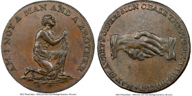 Middlesex. Political copper "Anti-Slavery" 1/2 Penny Token ND (1790's) MS64 Brown NGC, D&H-1037. Edge: Payable in Dublin. Political and Social Series....