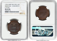 Middlesex. 4-Piece Lot of Certified 1/2 Penny Tokens NGC, 1) Coventry Street 1/2 Penny Token 1754 MS63 Brown NGC, D&H-293. Edge: Plain. 2) Newgate 1/2...