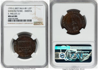Somersetshire. Bristol 1/2 Penny Token 1793 MS64 Brown NGC, D&H-89. Edge: Milled (///). HID09801242017 © 2024 Heritage Auctions | All Rights Reserved ...