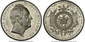 William IV white metal "Accession" Medal 1830 MS63 NGC, BHM-1424 (RRR), Eimer-Unl. 52mm. By E. Thomason. Obverse bust right after that by Sir Francis ...