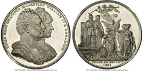 William IV white medal "William IV Coronation" Medal 1831 MS63 NGC, BHM-1483. 55mm. By T. W. Ingram. Struck for distribution at William IV's 1831 coro...