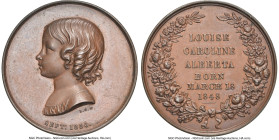 Victoria bronze "Princess Louis Alberta" Medal 1850-Dated UNC Details (Reverse Scratched) NGC, BHM-2390. By L. C. Wyon. 32mm. Royal Children series. H...