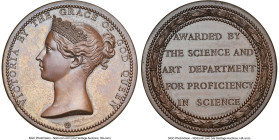 Victoria bronze "Queen's Medal - Science & Art" Medal 1890 MS64 Brown NGC Eimer-1511. By W. Wyon. Awarded in 1890 to George P. Moyles, name inscribed ...