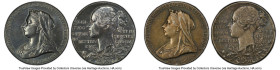 Victoria 2-Piece Lot of silver Matte Specimen "Diamond Jubilee" Medals 1897 SP58 PCGS, 1) "Diamond Jubilee" Medal 1897 Specimen SP58 2) "Diamond Jubil...