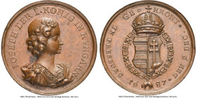 Joseph I bronze "Coronation" Medal 1687-Dated MS62 Brown NGC, Nuremberg Mint, Montenuevo-1199. 30mm. By Georg Hautsch. HID09801242017 © 2024 Heritage ...