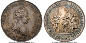 Franz Joseph I silver "Temes Banat Reunification" Medal 1879-Dated MS62 NGC, Hauser-1668. 52mm. By Carl Radnitzky. Struck in commemoration of the 1779...