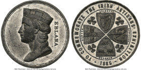 Victoria white metal "Irish Artisans Expo" Medal 1885 MS61 NGC, BHM-3200. By J. Woodhouse. 33mm. The obverse features the word "Eblana," the name for ...