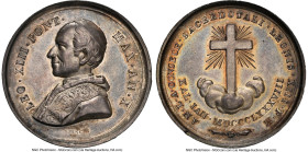 Leo XIII silver "50th Year of Priesthood" Medal 1888-Dated MS63 NGC, Wurzbach-5002. 30mm. By Francesco Bianchi. Struck to celebrate Pope Leo XIII's 50...