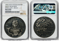 "Queen Wilhelmina" white metal Medal 1898-Dated MS62 Deep Prooflike NGC, 45mm. By Spink & Son. Displaying a stunning facing bust of an 18 year old Que...