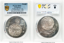 Republic silver "First Numismatic Expo" Specimen Medal 1979-Dated SP66 PCGS, Honeycutt-754. 42mm. Mintage: 2,000. Depicts a Spanish-Filipino Barilla c...