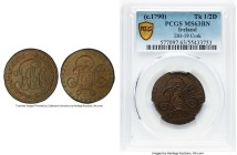 Cork. J.E. & Co and H.G. & Co. 1/2 Penny Token ND (c.1790) MS63 Brown PCGS, D&H-19. PAYABLE IN CORK OR DUBLIN in legend around J.E. & Co. monogram // ...