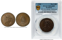 Edinburgh. Lothian Campbell's 1/2 Penny Token 1795 MS64 Brown PCGS, D&H-13a. Edge: plain, in collar. PAYABLE AT CAMPBELLS SNUFF SHOP surrounds 'Turk's...