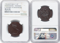 Invernesshire. Inverness "Concordia" 1/2 Penny Token 1794 MS63 Brown NGC, D&H-2. Edge: PAYABLE. AT. MACKINTOSH. Cornucopia of fruits and flowers with ...