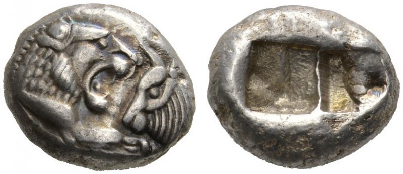  GRIECHISCHE MÜNZEN   KÖNIGREICH LYDIEN   KROISOS, 561-546  Halbstater (Siklos)....