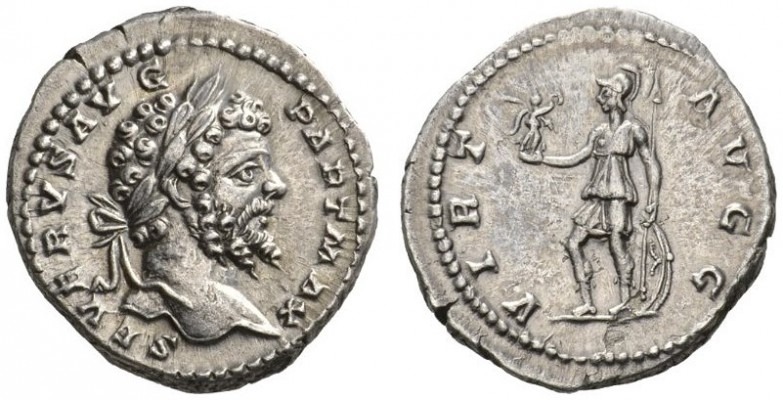  RÖMISCHE MÜNZEN   KAISERZEIT   SEPTIMIUS SEVERUS, 193-211  Denar, 200-201. SEVE...