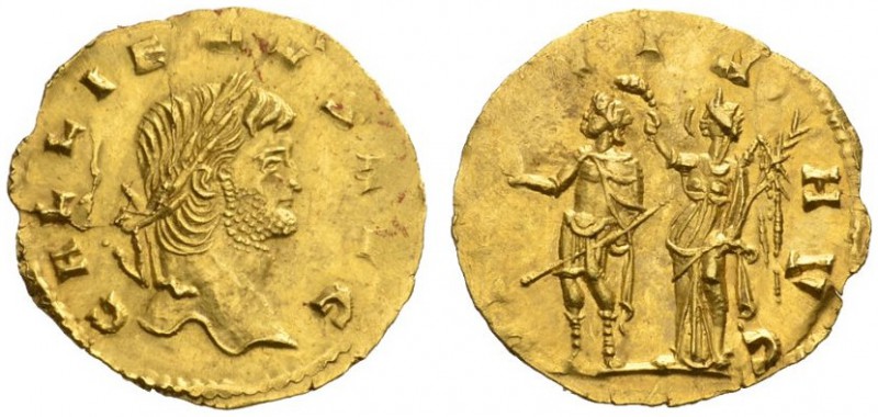  RÖMISCHE MÜNZEN   KAISERZEIT   GALLIENUS, 253-268  Aureus oder Quinar, Gold. GA...