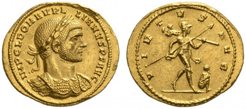  RÖMISCHE MÜNZEN   KAISERZEIT   AURELIANUS, 270-275  Aureus, Mailand , 271-272. ...