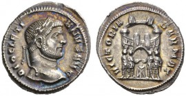  RÖMISCHE MÜNZEN   KAISERZEIT   DIOCLETIANUS, 284-305  Argenteus, Ticinum , um 295. DIOCLETI - ANVS AVG Kopf mit L. n.r. Rv. VICTORIA - SARMAT Die vie...