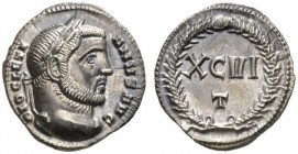  RÖMISCHE MÜNZEN   KAISERZEIT   DIOCLETIANUS, 284-305  Argenteus, Ticinum , 300. DIOCLETI - ANVS AVG Kopf mit L. n.r. Rv. XCVI / T in einem Lorbeerkra...