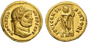  RÖMISCHE MÜNZEN   KAISERZEIT   DIOCLETIANUS, 284-305  Aureus, Nikomedia , 294. DIOCLETIA - NVS PF AVG Kopf mit L. n.r. Rv. IOVI CONSE - RVATORI / SMN...