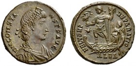  RÖMISCHE MÜNZEN   KAISERZEIT   CONSTANS, 337-350  Nummus, Alexandria , 348-350. DN CONSTA - NS PF AVG Drap., gep. Büste mit Perlendiadem n.r. Rv. FEL...