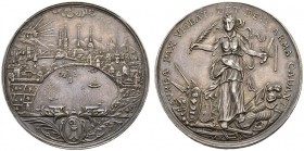  SCHWEIZER MÜNZEN & MEDAILLEN   BASEL, STADT   Silbermedaille 1648. Stempel von Friedrich Fecher. Auf den Westfälischen Frieden. Stadtansicht von Nord...