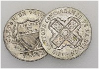  SCHWEIZER MÜNZEN & MEDAILLEN   VAUD, CANTON   2 x Batzen: 1832-1834. HMZ 2­1004y­z. Superbe (2)