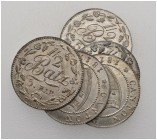  SCHWEIZER MÜNZEN & MEDAILLEN   VAUD, CANTON   5 x 1/2 Batzen: 1814-1819. HMZ 2­1005k­p. Superbe ­ FDC (4)