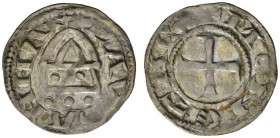  SCHWEIZER MÜNZEN & MEDAILLEN   LAUSANNE, EVECHE   Denier à la coupole s.d. (milieu du 12ème siècle). Dolivo 3; HMZ 1­485Ca. 0,90 g. Rare. Presque Sup...