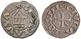  SCHWEIZER MÜNZEN & MEDAILLEN   LAUSANNE, EVECHE   Denier au temple s.d. (12ème - 13ème siècle). Dolivo 6 var.; HMZ 1­485G var. 0,85 g. TTB