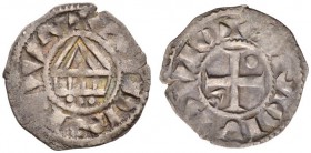  SCHWEIZER MÜNZEN & MEDAILLEN   LAUSANNE, EVECHE   Denier au temple s.d. (12ème - 13ème siècle). S IDIS LAVS. Temple à 5 colonnes. En-dessous, 3 besan...