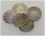  SCHWEIZER MÜNZEN & MEDAILLEN   LAUSANNE, EVECHE   5 x Obole s.d. (Fin du 13ème siècle). Dolivo 13, 15, 17, 19, 23; HMZ 1­485Lb, Ld, Le. Flans parfois...