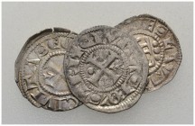  SCHWEIZER MÜNZEN & MEDAILLEN   LAUSANNE, EVECHE   3 x Denier s.d. (Fin du 13ème siècle). Dolivo 18, 22, 24; HMZ 1­485Kb, Ka var. TTB ­ Superbe (3)...