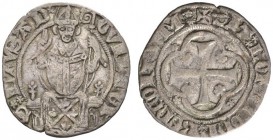  SCHWEIZER MÜNZEN & MEDAILLEN   LAUSANNE, EVECHE  Guillaume de Monthonay, 1394-1406. Demi-Gros s.d. Dolivo 33; HMZ 1­491a. 1,69 g. TB