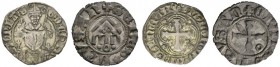  SCHWEIZER MÜNZEN & MEDAILLEN   LAUSANNE, EVECHE   Guillaume de Challant, 1406-1431. Demi-Gros et denier s.d. Type &quot;ancienne monnaie&quot; (1406-...