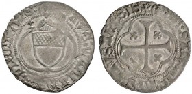  SCHWEIZER MÜNZEN & MEDAILLEN   LAUSANNE, EVECHE   Parpaiolle s.d. (après 1457). AVE MARIA GRA PLENA DNS T. Ecusson aux armes de Saluces dans un trilo...