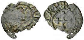  SCHWEIZER MÜNZEN & MEDAILLEN   LAUSANNE, EVECHE   Obole s.d. Frappe anonyme. Dolivo 100; HMZ 1­537a. 0,32 g. D'une très grande rareté. Flan cassé. TB...