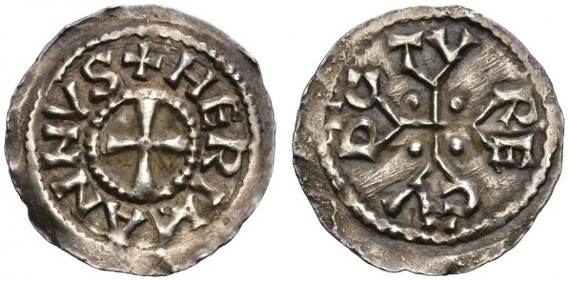  SCHWEIZER MÜNZEN & MEDAILLEN   ZÜRICH   Herzog Hermann I. von Schwaben, 926-949...