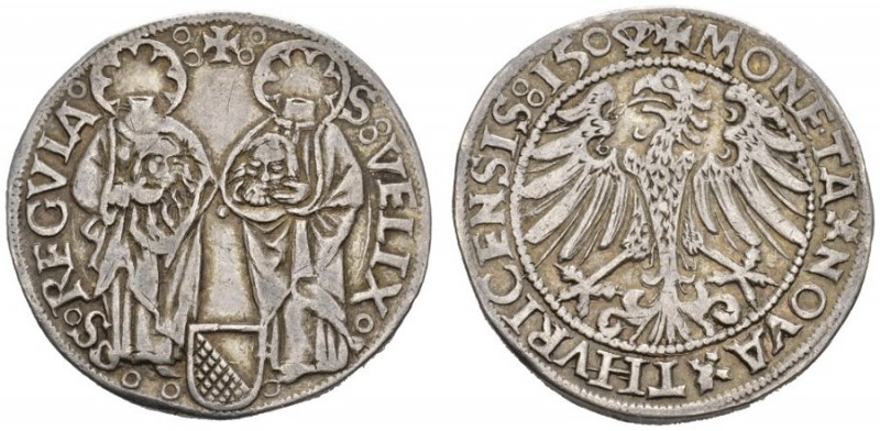  SCHWEIZER MÜNZEN & MEDAILLEN   ZÜRICH, STADT   Dicken 1504. Münzmeister Ulrich ...