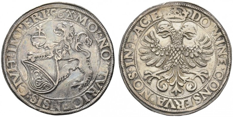 SCHWEIZER MÜNZEN & MEDAILLEN   ZÜRICH, STADT   Taler 1556. Nach links schreiten...