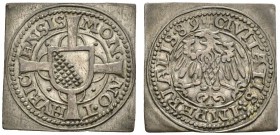  SCHWEIZER MÜNZEN & MEDAILLEN   ZÜRICH, STADT   Schilling-Klippe 1589. 21,5 mm × 21,5 mm. 1,75 g. HMZ 2­1130n. Von grosser Seltenheit. Vorzüglich Prov...