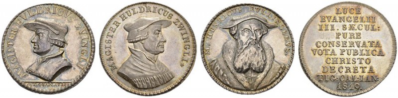  SCHWEIZER MÜNZEN & MEDAILLEN   ZÜRICH, STADT   Lot von 2 Silbermedaillen: 1719,...