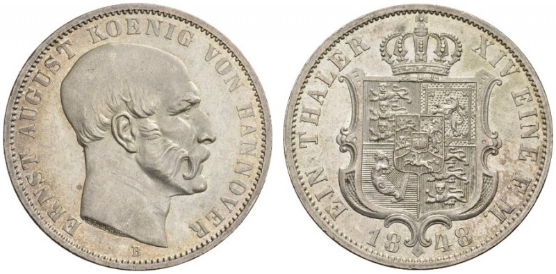  DEUTSCHE MÜNZEN UND MEDAILLEN   HANNOVER   Ernst August, 1837-1851. Taler 1848 ...