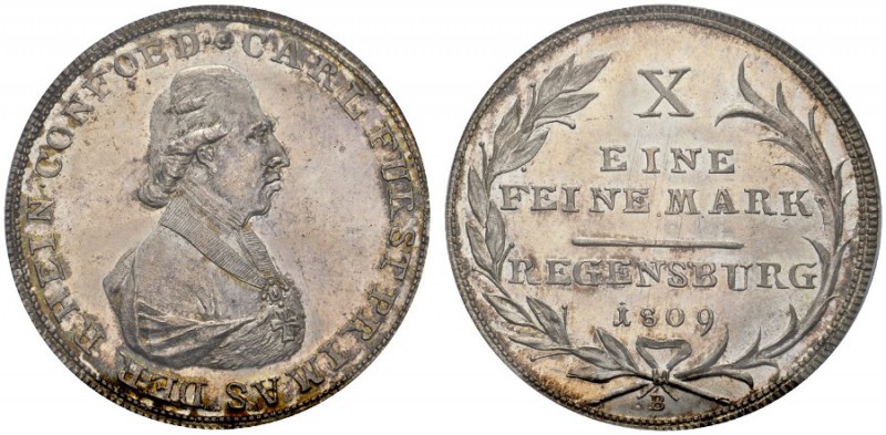  DEUTSCHE MÜNZEN UND MEDAILLEN   REGENSBURG   Carl Theodor von Dalberg, 1804-181...