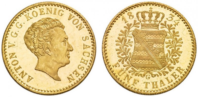  DEUTSCHE MÜNZEN UND MEDAILLEN   SACHSEN   SACHSEN, KÖNIGREICH   Anton, 1827-183...